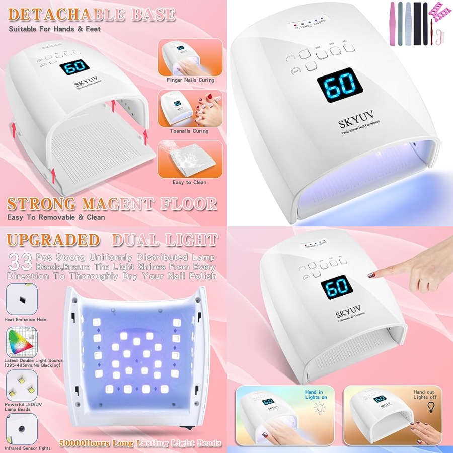 Uv Nail Lamp - Rechargeable Faster Drying UV LED Nail