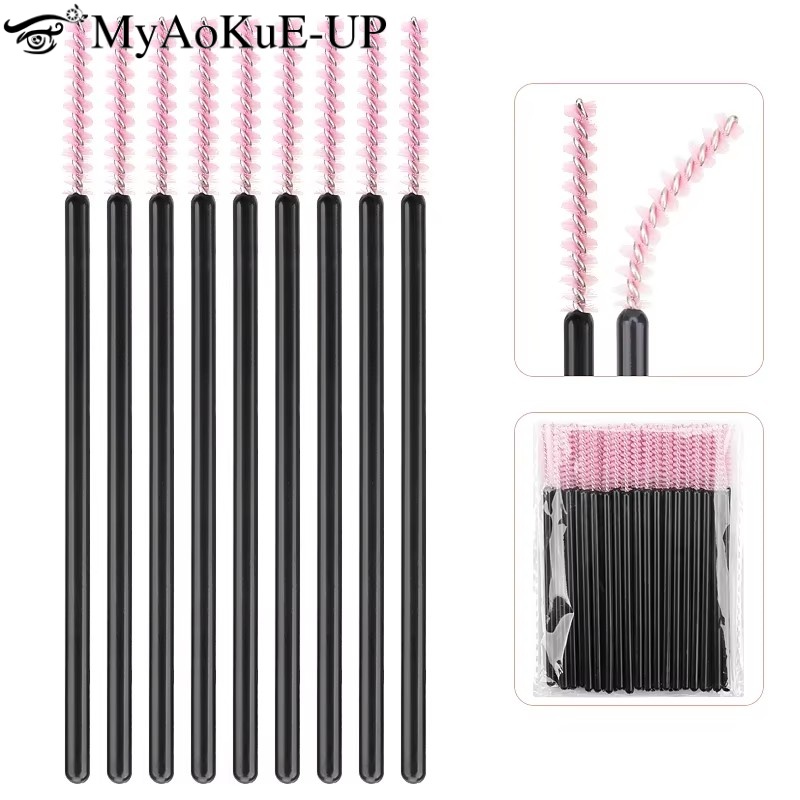 Beauty Makeup Products - 50Pcs Disposable Eyelash Makeup Brush Crystal