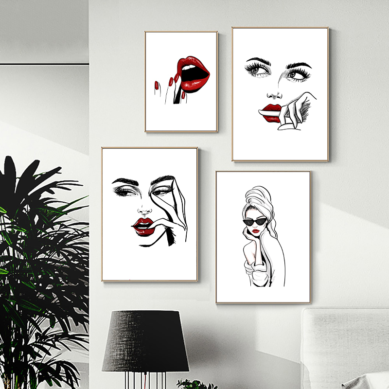 Makeup Is Beauty Quotes - Nordic fashion makeup poster print modern