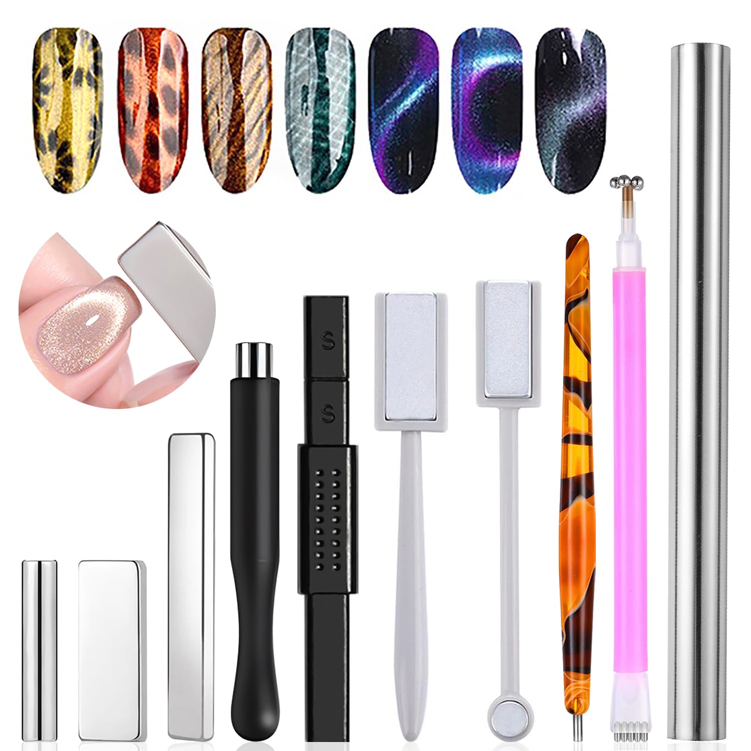 Contour Palette Stick - 10Pcs Cat Eye Magnet Set Nail