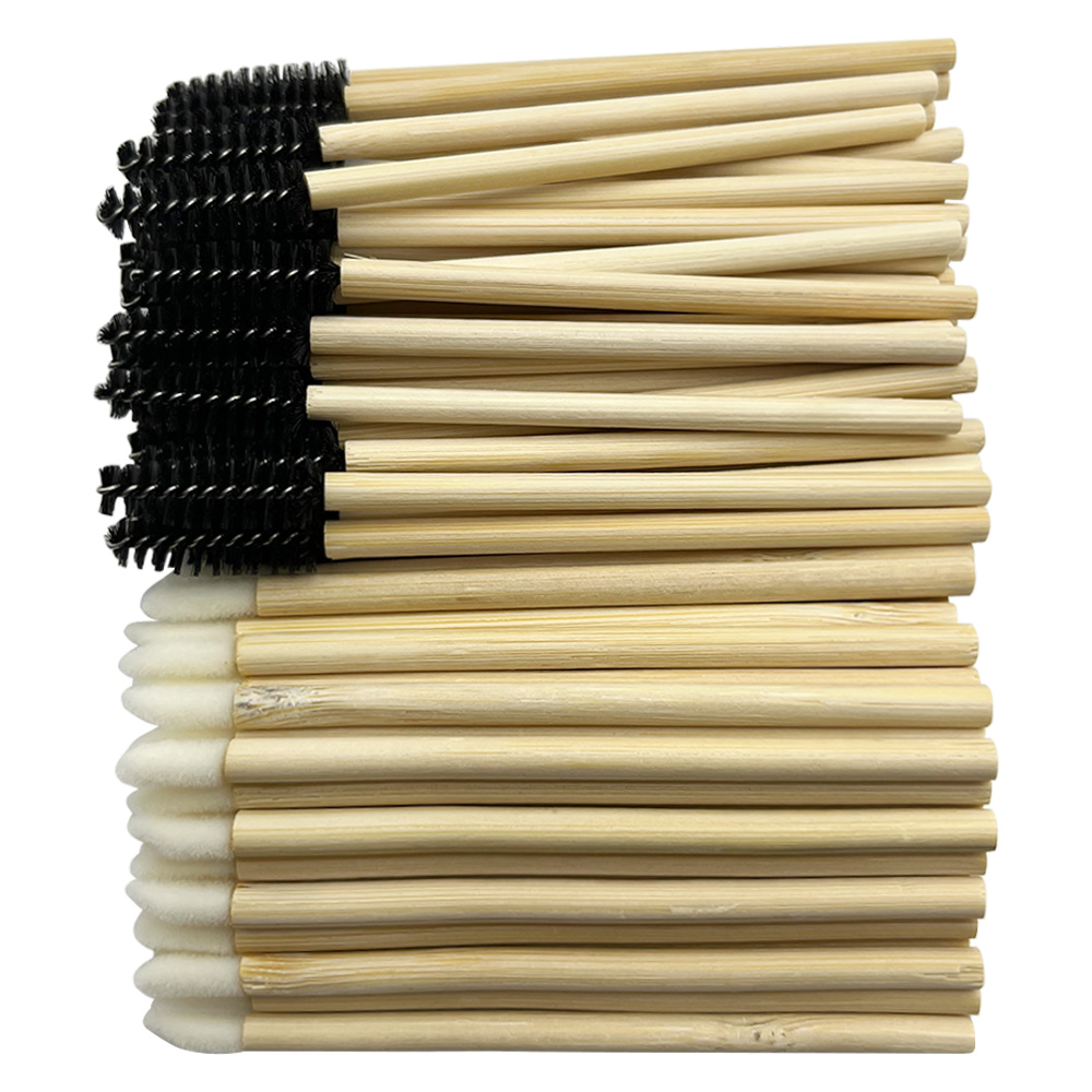 Beauty Makeup Products - 50/100pcs Lip Brushes Kits Bamboo Handle