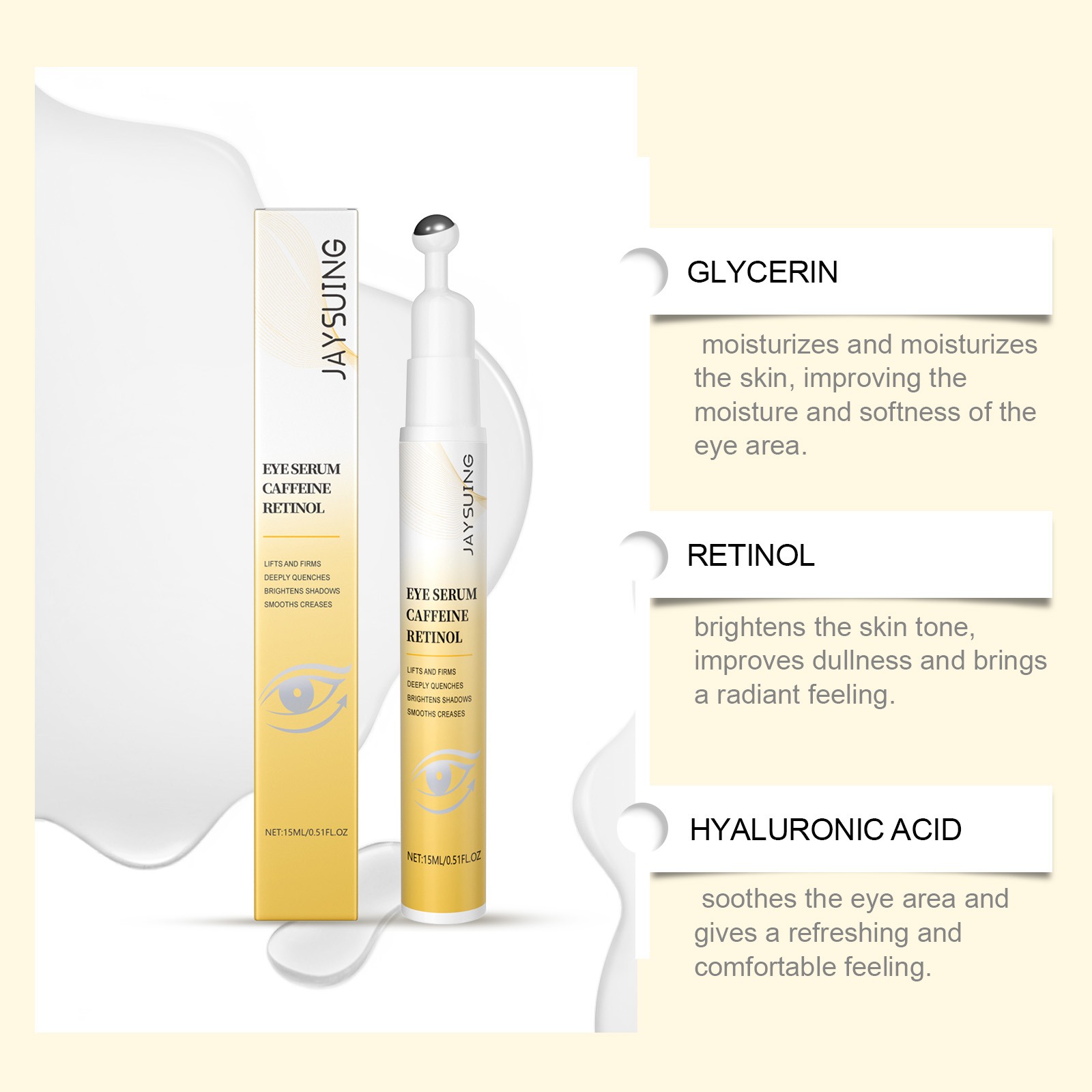 Retinol Eye Serum Roller For D - огляд і ціна The Ordinary Serum Hyaluronic Acid