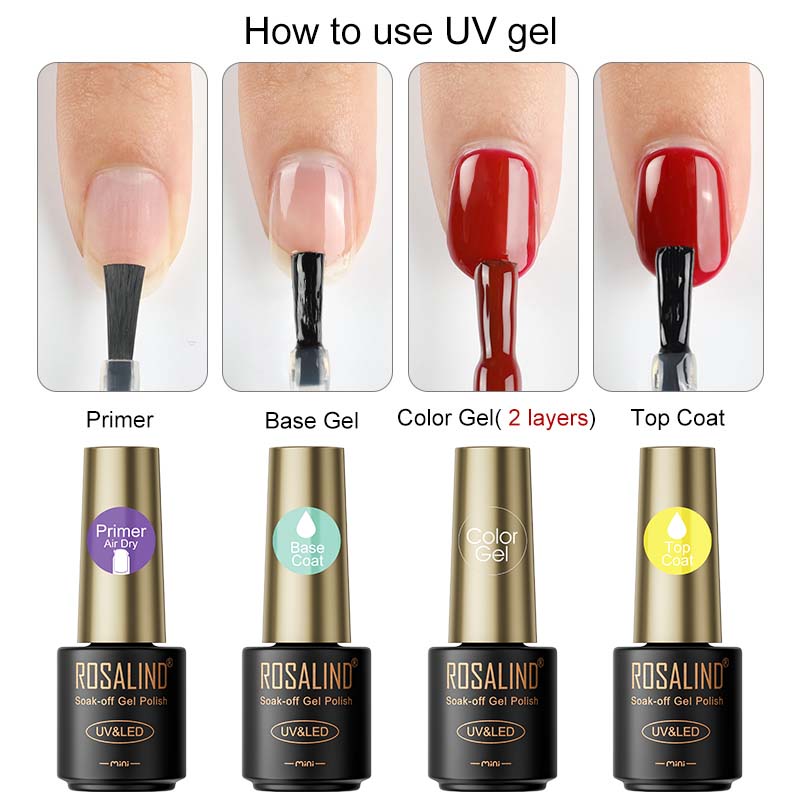 ROSALIND Top Base Coat Nail Ge - огляд і ціна Nail Dehydrator Primer
