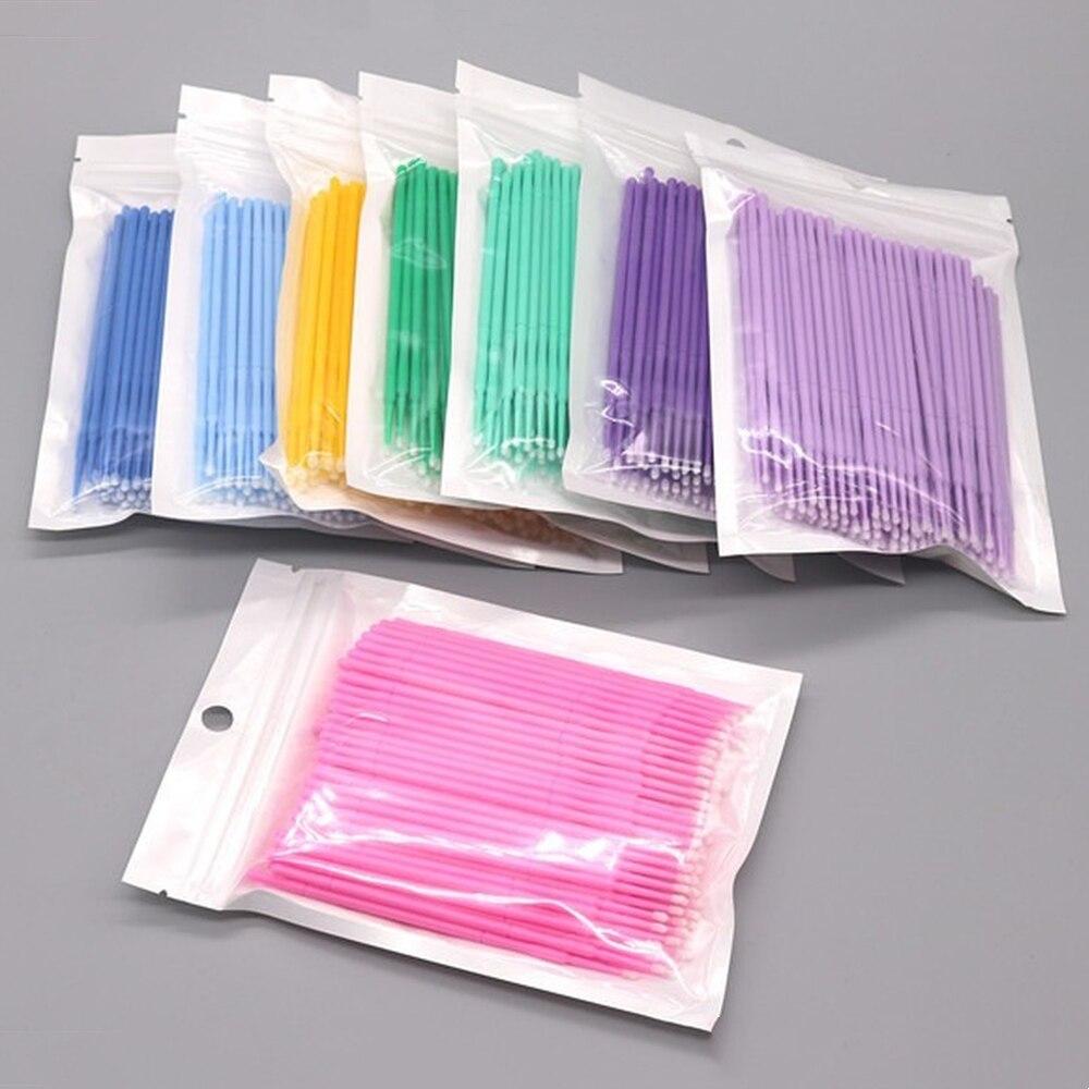 100pcs/lot Micro Brushes Make  - огляд і ціна Beauty Makeup Products