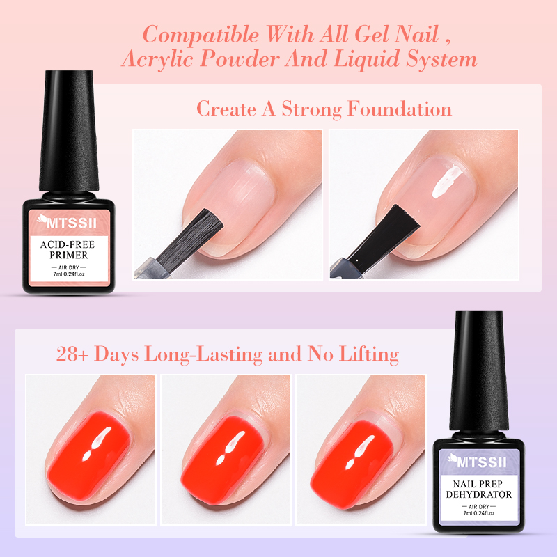 5PCS Nail Gel Set Complete Kit - огляд і ціна Nail Dehydrator Primer