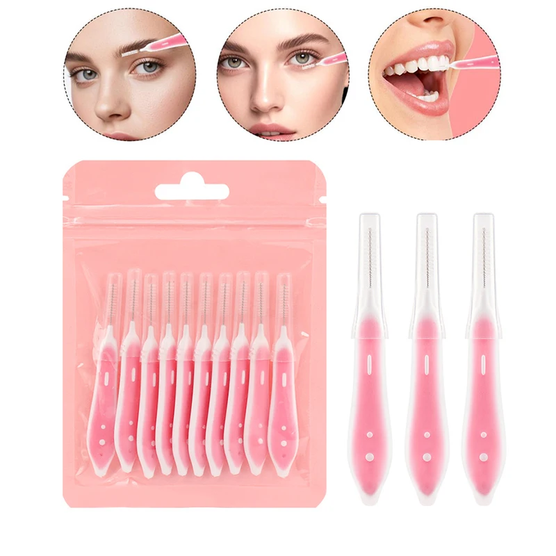 10 Pcs Eyebrow Brushes Mini Br - огляд і ціна Eyelash Extension