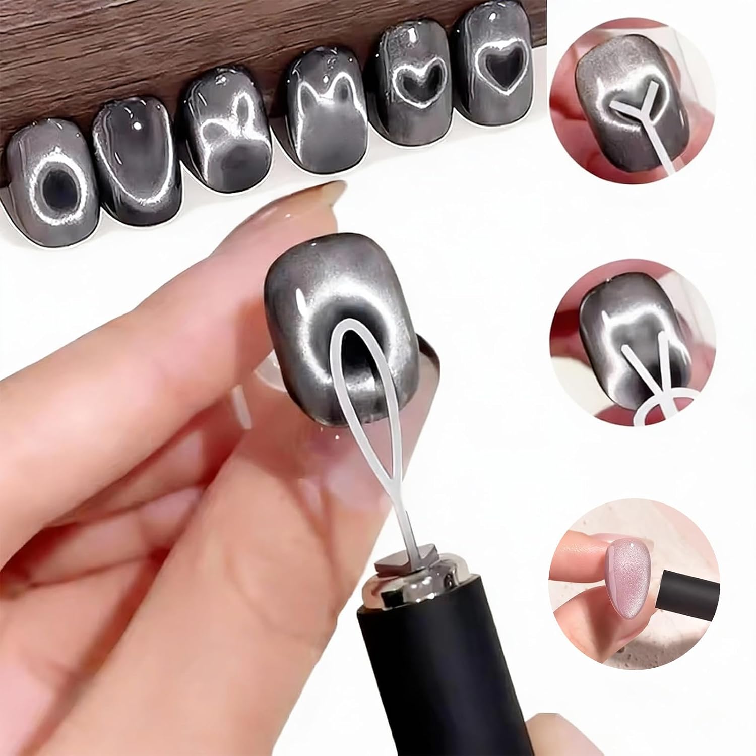 10Pcs Cat Eye Nail Magnet Set  - огляд і ціна Contour Palette Stick