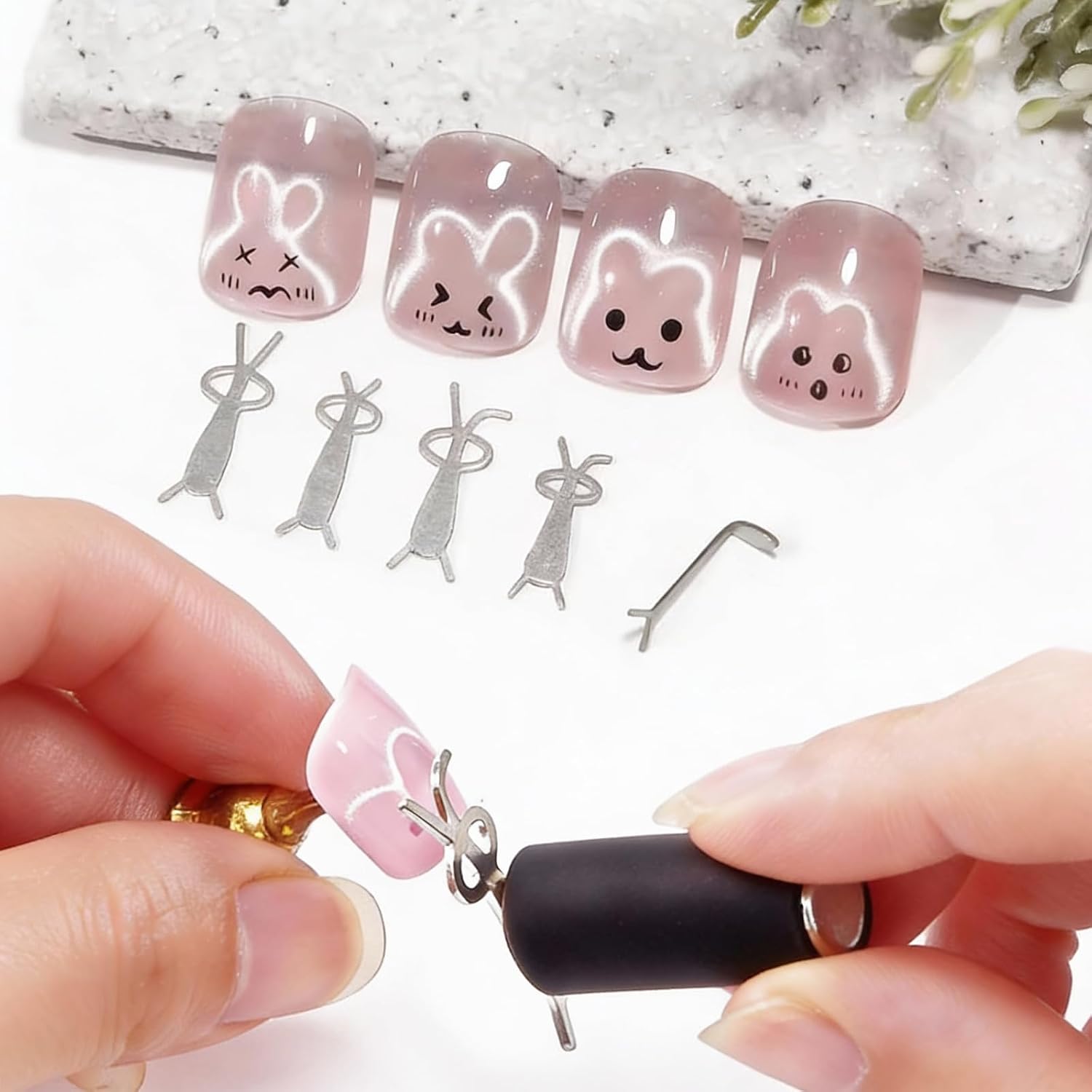 10Pcs Cat Eye Nail Magnet Set  - огляд і ціна Contour Palette Stick