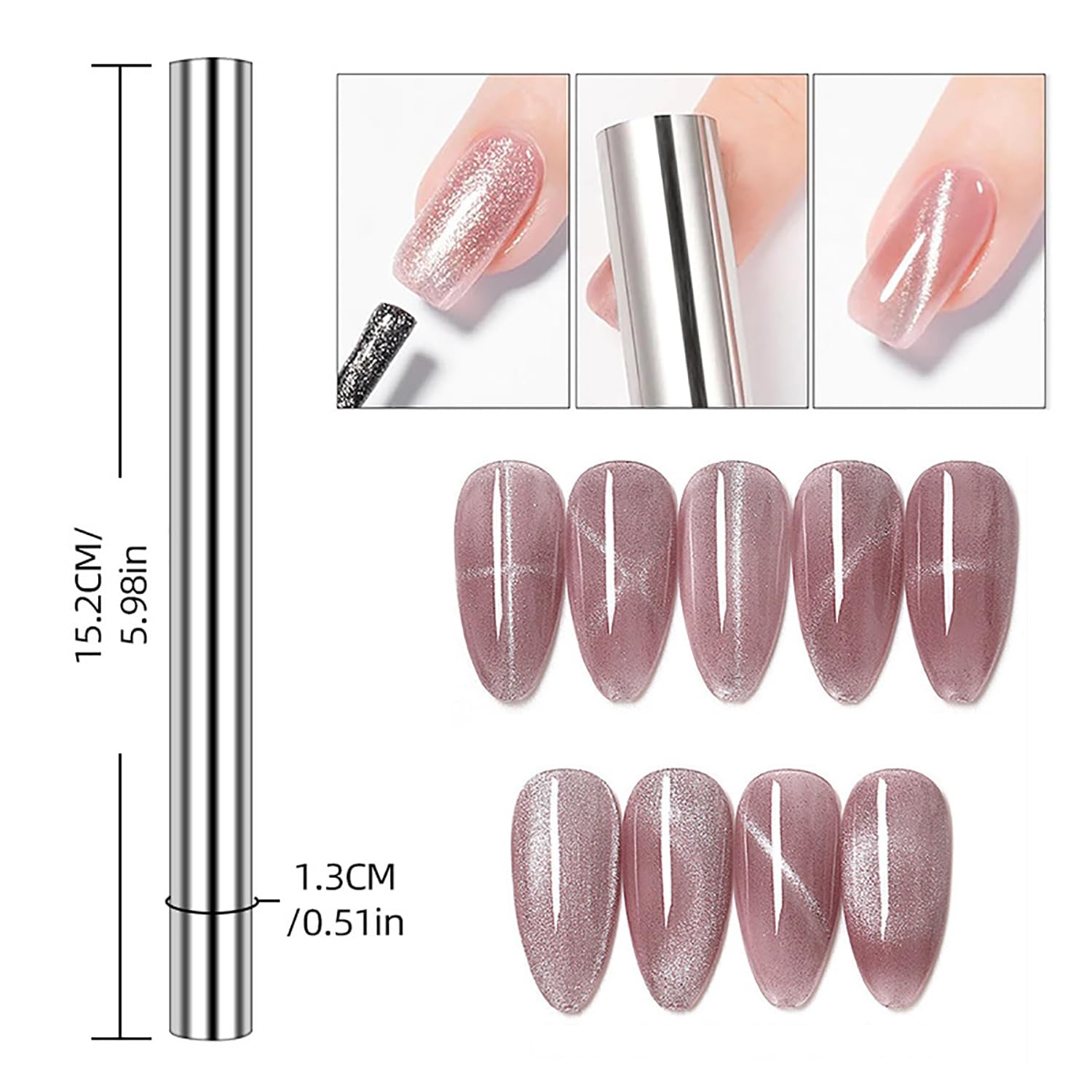 10Pcs Cat Eye Magnet Set Nail  - огляд і ціна Contour Palette Stick