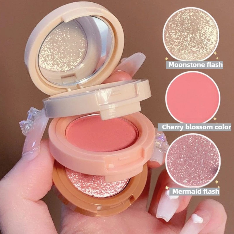 3 in 1 Blush Highlighter Palet - огляд і ціна Eyeshadow Glitter Pigment