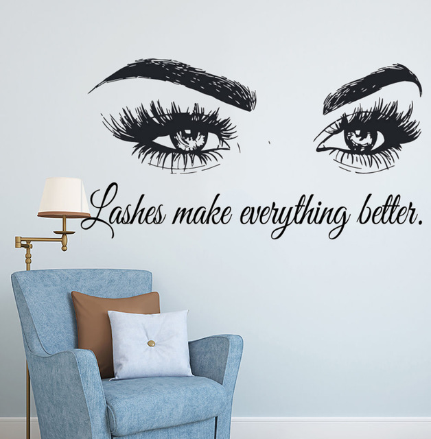 Eyelashes Vinyl Wall Decal Bea - огляд і ціна Makeup Is Beauty Quotes