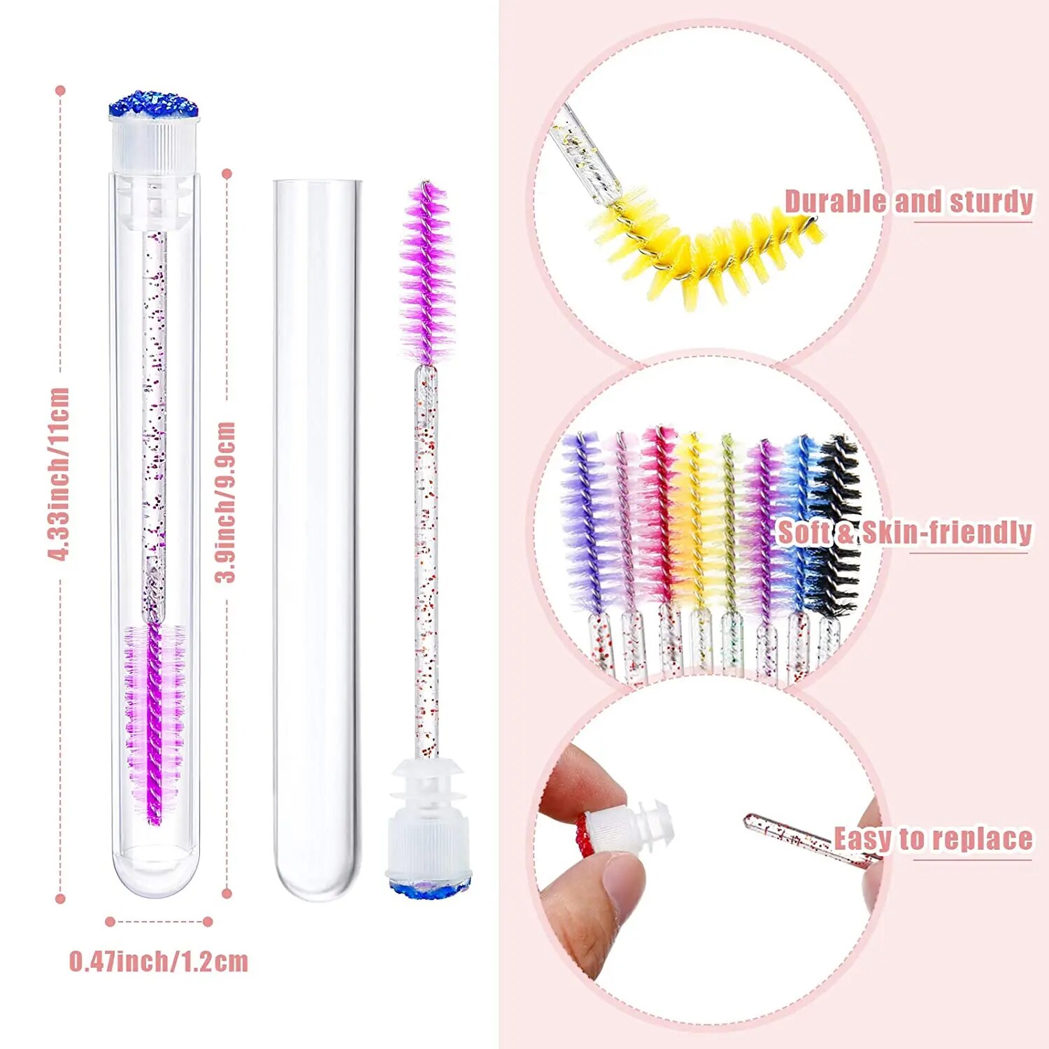 50Pc Reusable Eyebrow Brush Tu - огляд і ціна Beauty Makeup Products