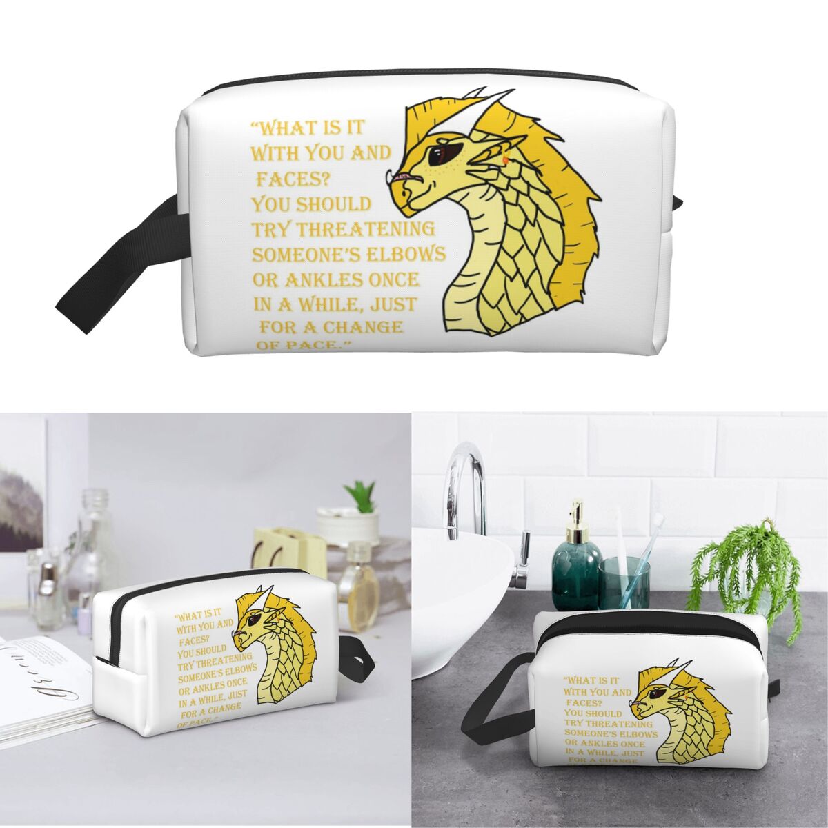 Qibli Quote Makeup Bag Cosmeti - огляд і ціна Makeup Is Beauty Quotes