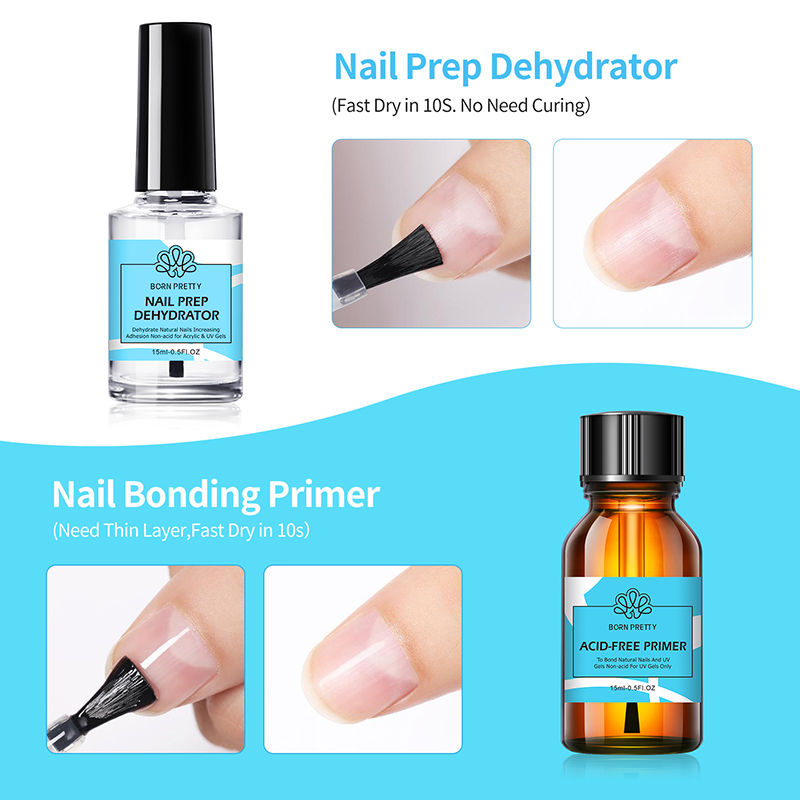 BORN PRETTY 2pc 15ml Nail Prim - огляд і ціна Nail Dehydrator Primer
