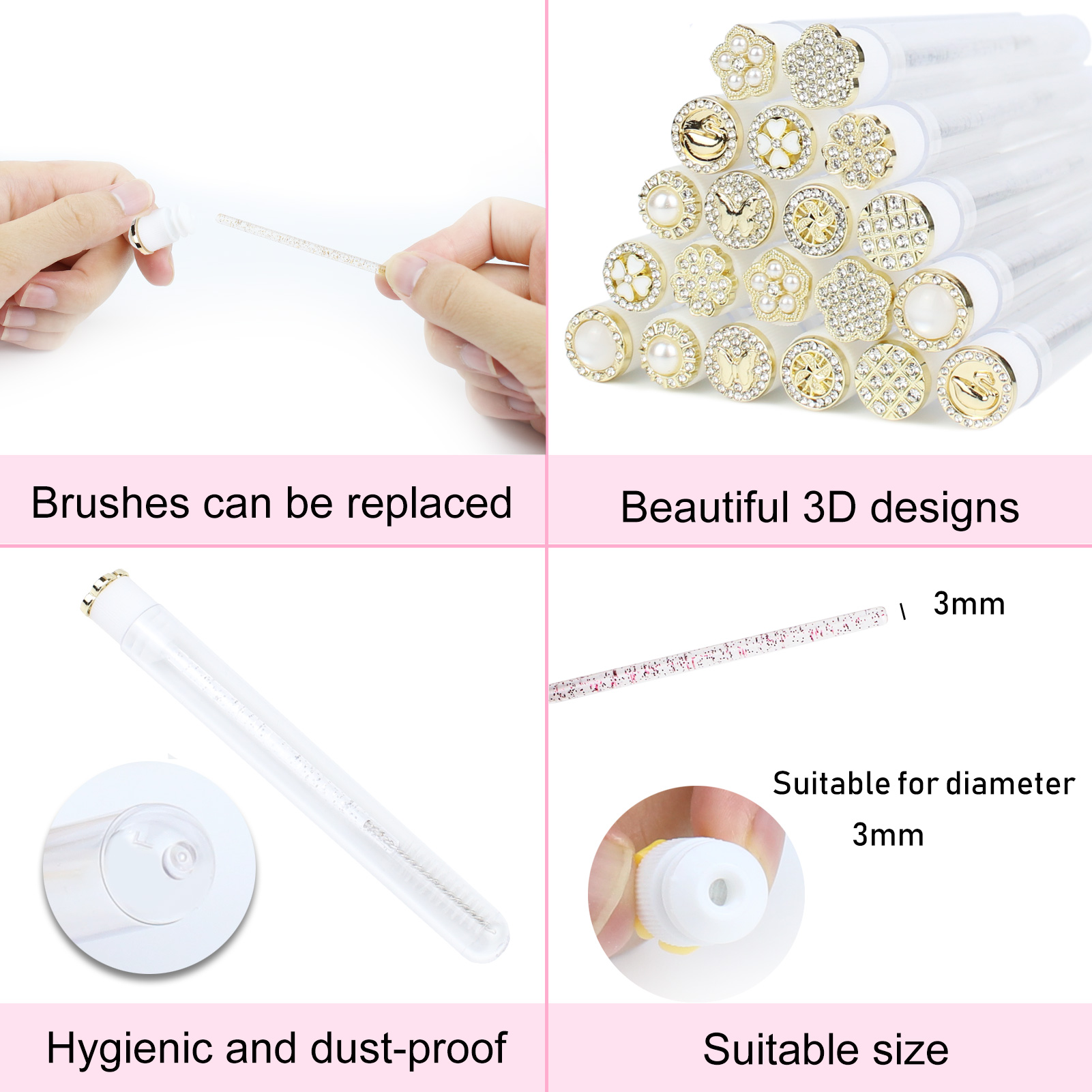 Mascara Wands Tube 30pcs Reusa - огляд і ціна Beauty Makeup Products