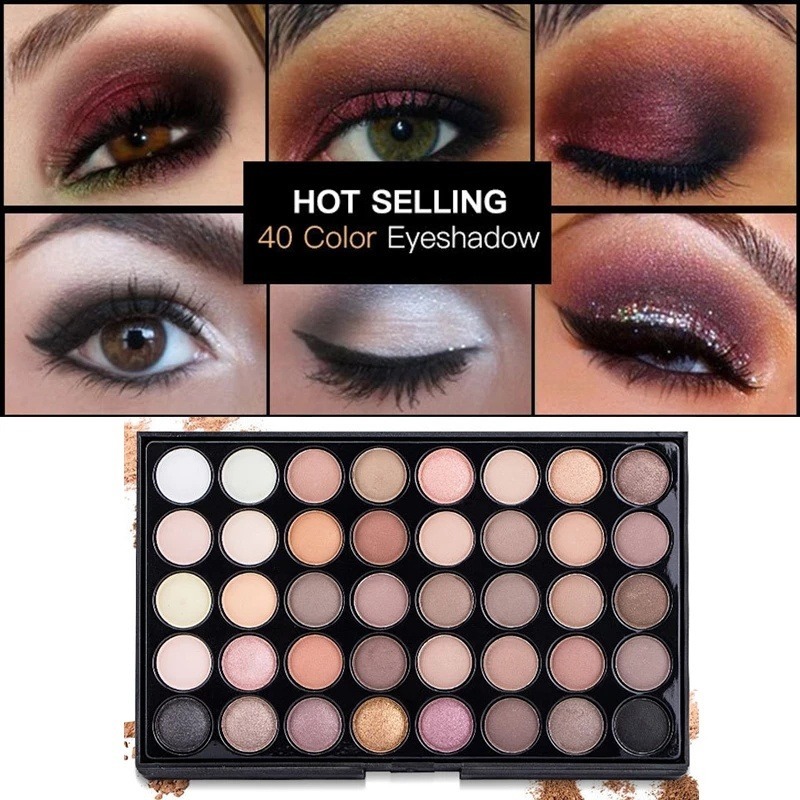 40 Color Eyeshadow Palette - M - огляд і ціна Eyeshadow Glitter Pigment