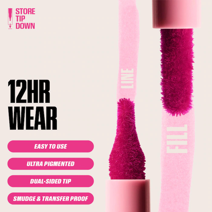 Velvet Brown Lip Liner Pencil  - огляд і ціна Huda Beauty Makeup Bag